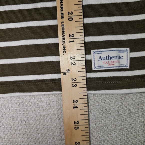 Talbots Color Block Striped Sweater Top 100% Cotton Long Sleeve Boat Neck Size L - Picture 11 of 13